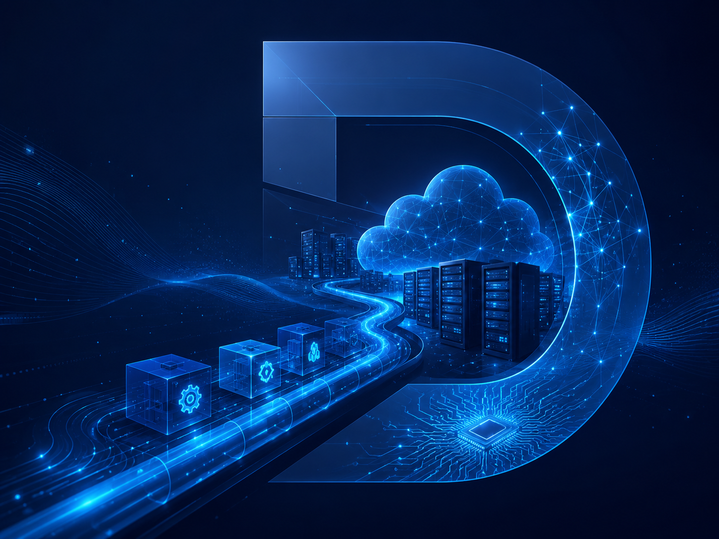 Cloud, DevOps, and AI infrastructure graphic for Dooley Technology Solutions